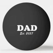 パパモダンカスタムタイポグラフィ確定日おもしろい 卓球ボール (正面)