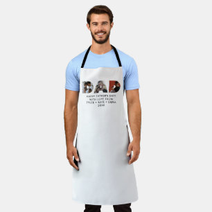 パパモダンパパ写真コラージュ切り出し父の日 エプロン