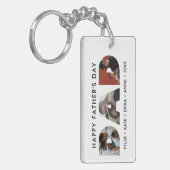 パパモダンパパ写真コラージュ切り出し父の日 キーホルダー (正面左)