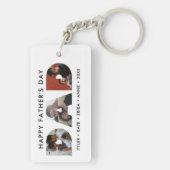 パパモダンパパ写真コラージュ切り出し父の日 キーホルダー (裏面)