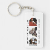 パパモダンパパ写真コラージュ切り出し父の日 キーホルダー (正面)