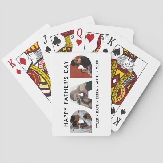 パパモダンパパ写真コラージュ切り出し父の日 トランプ (裏面)