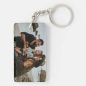 パパモダンフォトコラージュ、父親のギフト記念アイテム キーホルダー (裏面)