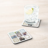 パパモダン写真コラージュ父の日かわいい家族 コースター (右側)