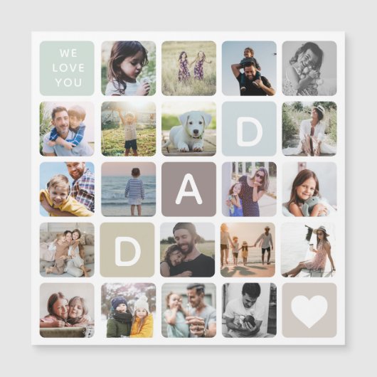 パパモダン写真コラージュ父の日の家族の愛 (正面)