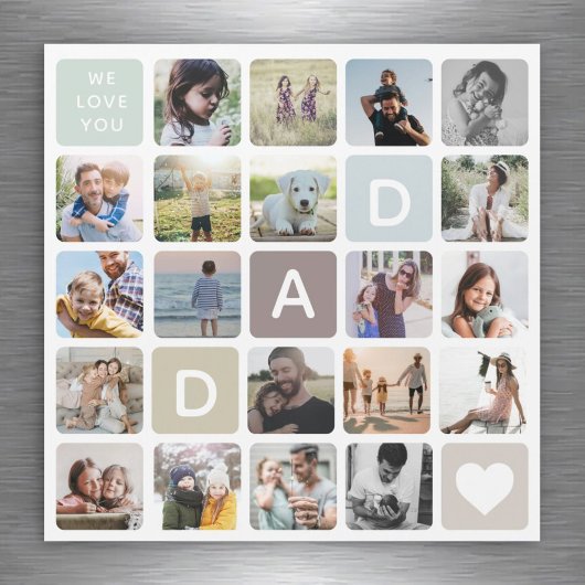 パパモダン写真コラージュ父の日の家族の愛