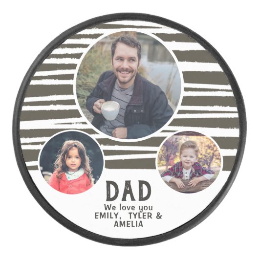 パパモダン愛ユーストライプ3写真お父さんの日 アイスホッケーパック (正面)