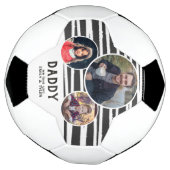 パパモダン愛ユーストライプ3写真お父さんの日 サッカーボール (回転)