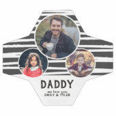 パパモダン愛ユーストライプ3写真お父さんの日 サッカーボール (フラット)