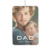 パパモダン最初父の日新生児写真 カーエアーフレッシュナー (正面)