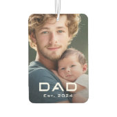 パパモダン最初父の日新生児写真 カーエアーフレッシュナー (裏面)