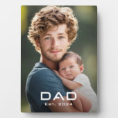 パパモダン最初父の日新生児写真 フォトプラーク (正面)