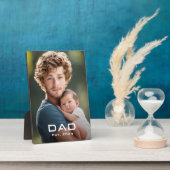 パパモダン最初父の日新生児写真 フォトプラーク (側面)