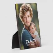 パパモダン最初父の日新生児写真 フォトプラーク (側面)