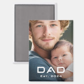 パパモダン最初父の日新生児写真 マグネット (正面/裏面)