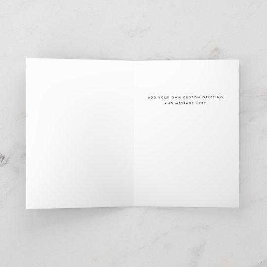 パパモダン最初父の日新生児写真 箔グリーティングカード (内側レイダウン)