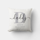 パパモノグラムエレガントスクリプトシルバーグレー クッション (正面)