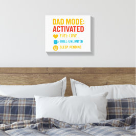 パパモードおもしろいアクティブ父の日の贈り物 キャンバスプリント