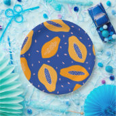 パパヤの実柄 ペーパープレート (パーティー)