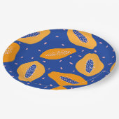 パパヤの実柄 ペーパープレート (アングル)