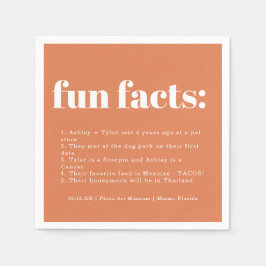 パパヤモダンカラー見本おもしろいファクト スタンダードカクテルナプキン