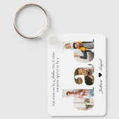 パパユニーク写真コラージュ、パパ用写真ギフト キーホルダー (正面)