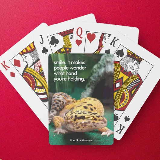 パパラおもしろいッツィのためのヒョウゲッコスマイル トランプ