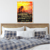 パパライオン – あなたの娘ライオンのためのギフト キャンバスプリント (インサイチュ (寝室))