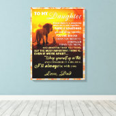 パパライオン – あなたの娘ライオンのためのギフト キャンバスプリント (インサイチュ (ウッドフロア))