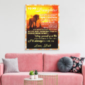 パパライオン – あなたの娘ライオンのためのギフト キャンバスプリント (インサイチュ (リビング))