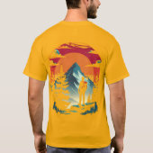 パパライオンTシャツ – グラフィックはっきりしたデザインティー Tシャツ (裏面)