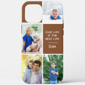 パパライフはライフ最高のモノグラム4フォトブラウン Case-Mate iPhoneケース (裏面)