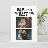 パパライフはライフ最高の3写真お父さんの日 カード (スタンド正面)