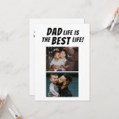 パパライフはライフ最高の3写真お父さんの日 カード (正面/裏面インサイチュ)