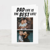 パパライフはライフ最高の3写真お父さんの日 カード (正面)