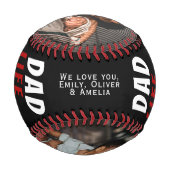 パパライフは最高のライフの2つの写真お父さんの日 野球ボール (裏面)
