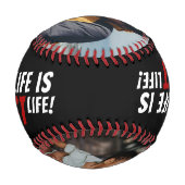 パパライフは最高のライフの2つの写真お父さんの日 野球ボール (裏面)
