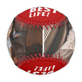 パパライフは最高のライフの2つの写真お父さんの日 野球ボール (正面)