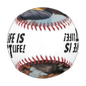 パパライフは最高のライフの2つの写真お父さんの日 野球ボール (裏面)