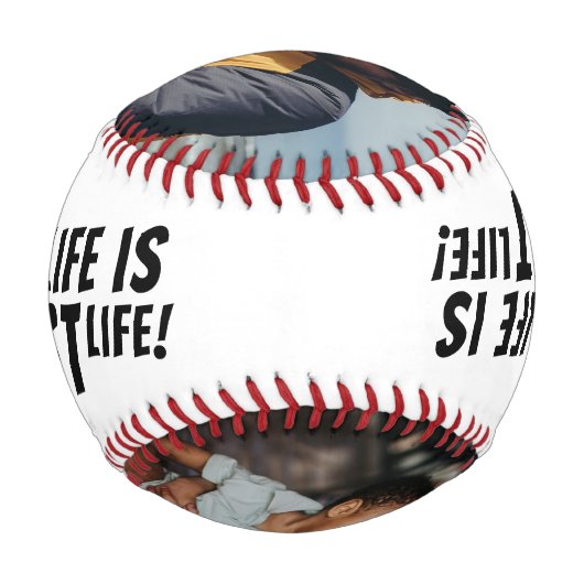 パパライフは最高のライフの2つの写真お父さんの日 野球ボール (裏面)
