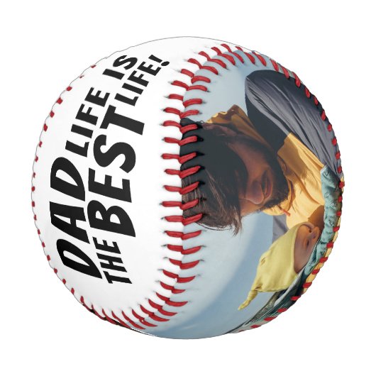 パパライフは最高のライフの2つの写真お父さんの日 野球ボール (アングル)