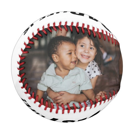 パパライフは最高のライフの2つの写真お父さんの日 野球ボール (正面左)