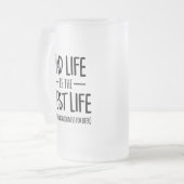 パパライフは最高のライフビアマグ フロストグラスビールジョッキ (正面左)