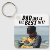 パパライフは最高のライフファミリー写真 キーホルダー (正面)