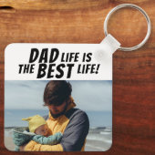 パパライフは最高のライフファミリー写真 キーホルダー (裏面)