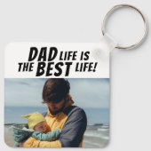 パパライフは最高のライフファミリー写真 キーホルダー (裏面)