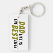 パパライフは最高のライフファーザー引用文 キーホルダー (裏面)