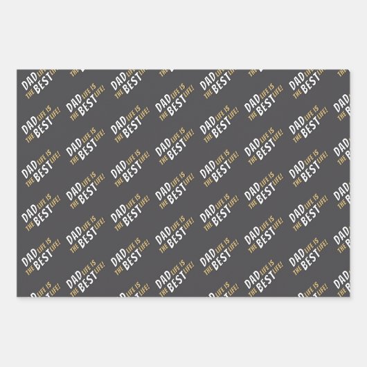 パパライフは最高のライフファーザー引用文 ラッピングペーパーシート