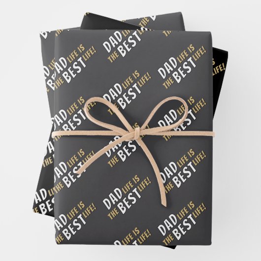 パパライフは最高のライフファーザー引用文 ラッピングペーパーシート (インサイチュ)