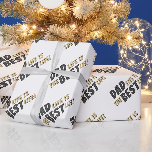 パパライフは最高のライフファーザー引用文 ラッピングペーパー (クリスマス)
